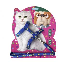 Printed cat harness & leash set