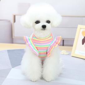 New Rainbow Striped Dog Vest